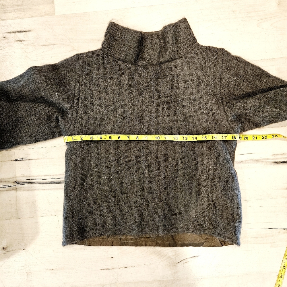 Agnès b Paris Archive Mohair Wool Funnel Neck Knit Jacket Made in France - Picture 4 of 5